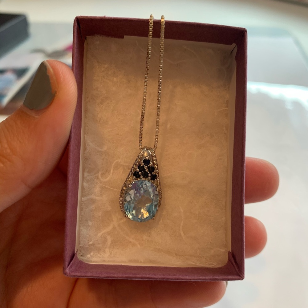 Blue stone necklace